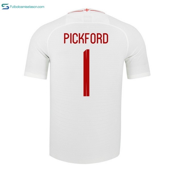 Camiseta Inglaterra 1ª Pickford 2018 Blanco